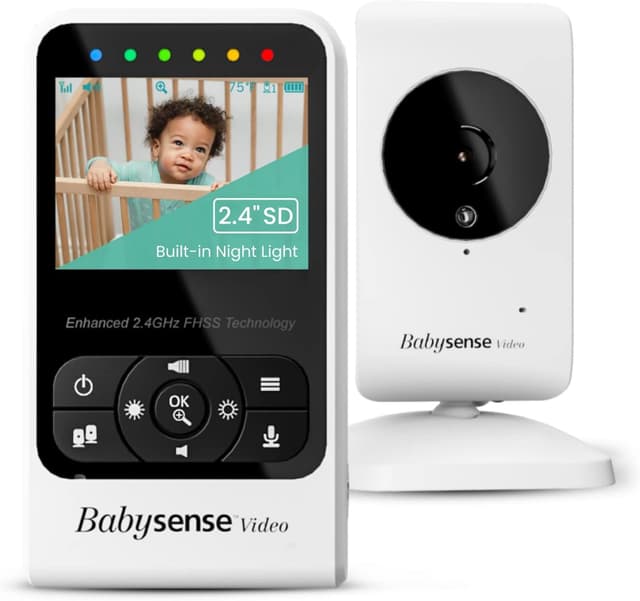 Detalle 2 de Babysense Video Baby Monitor with 2.4" Screen & Baby Movement Monitor (2-in-1) for home use