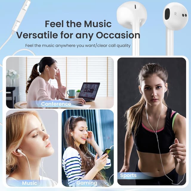 Thumbnail 4 de zaanieo USB C Headphones Wired Earbuds