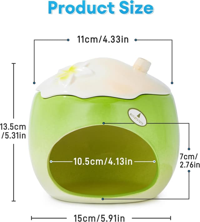 Thumbnail 2 de BUCATSTATE Hamster Versteck 15×15×13,5 cm 🐾