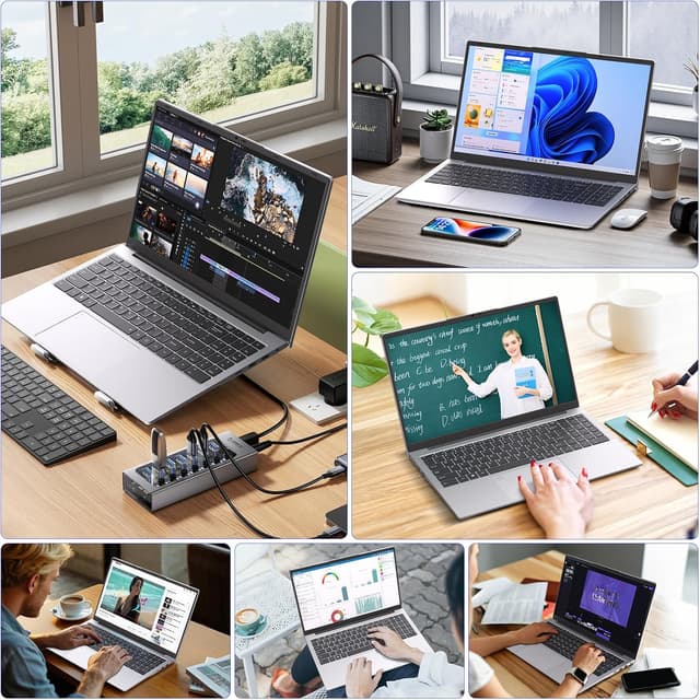 Thumbnail 6 de Auusda Laptop 15,6 Zoll (16 GB RAM, 512 GB SSD) mit Fingerabdrucksensor für Schule & Büro