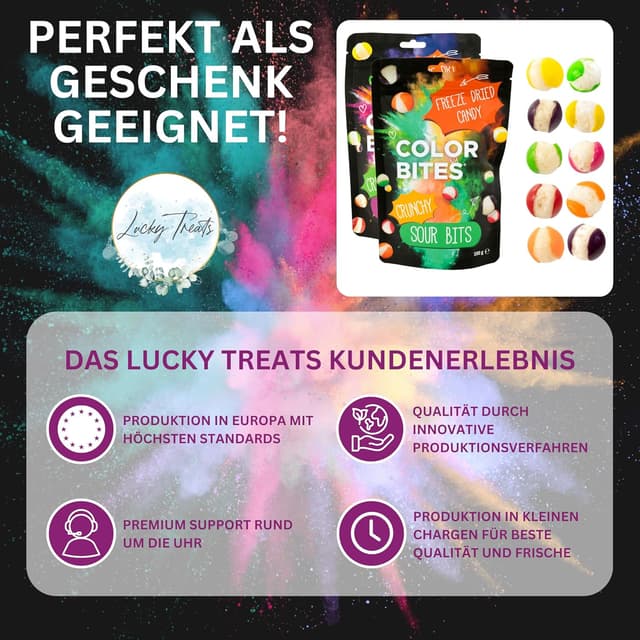 Thumbnail 6 de Color Bites Gefriergetrocknete Süßigkeiten 2x100 g 🍬