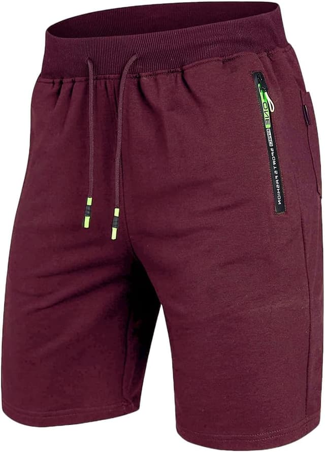 Detalle de Tansozer men’s casual sports shorts with elastic waist and zipped pockets