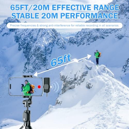 Detalle de SURPN Micrófono Inalámbrico de Solapa Plug-Play para iPhone y Android (lavalier mini) de 2,4 GHz