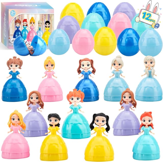 Detalle de Ostergeschenke für Kinder, 12 Ostereier mit Prinzessin-Spielzeug