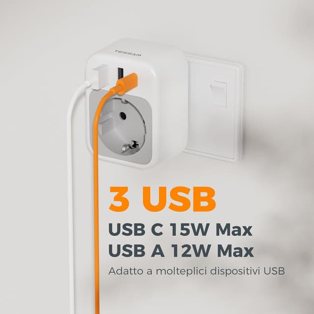 Detalle 1 de TESSAN Adattatore Sri Lanka 2 pezzi