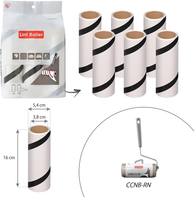 Thumbnail 3 de Iris Ohyama CCNS-6RN CCNB-RN Rodillo recargas 6×90 hojas 🐾