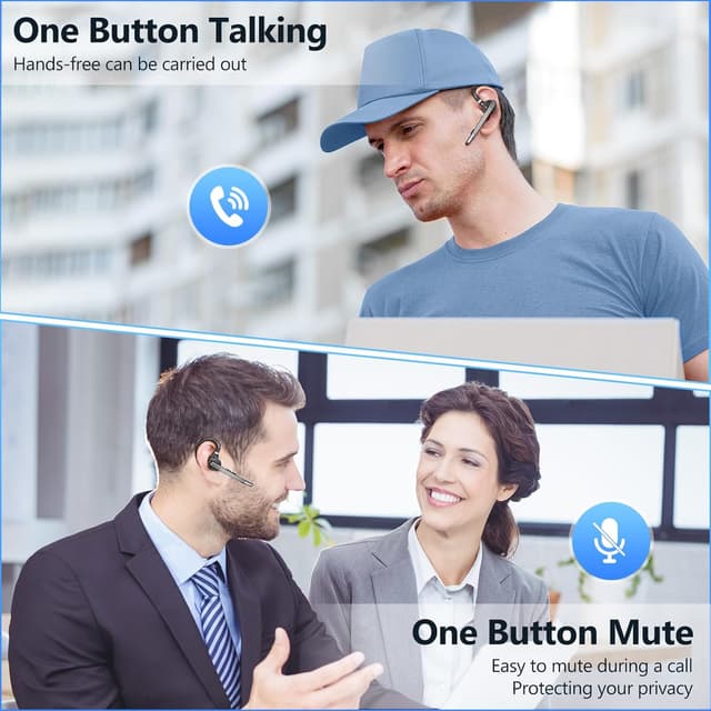 Detalle 2 de Bluetooth Headsets Dual Mic V5.1, 72 hrs playtime