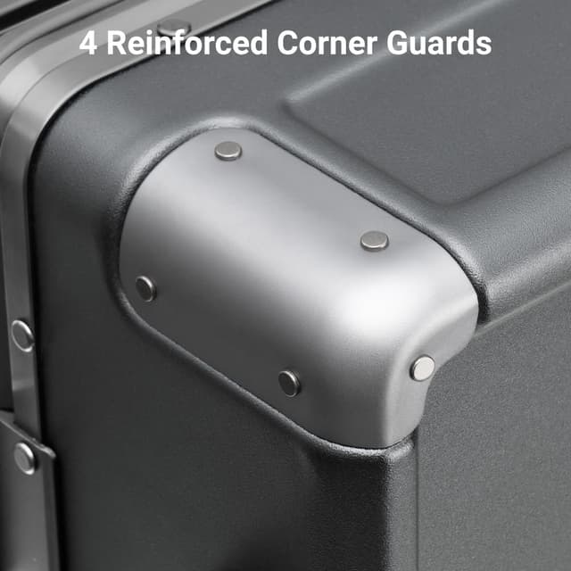 Detalle 1 de LEVEL8 24-inch Zipperless Carry-On Suitcase with Aluminium Frame