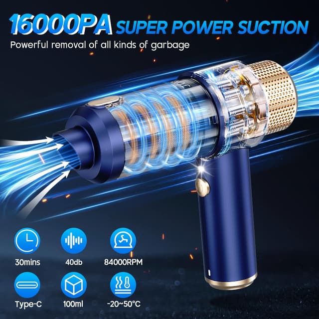 Thumbnail 2 de JONYJ Handheld Car Vacuum 16000PA