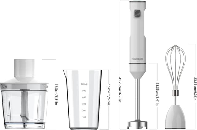 Detalle 2 de POYOCOM Kabelloser Stabmixer Akku mit Typ-C