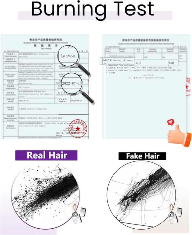 Detalle 1 de LaaVoo Clip-in Hair Extensions (Real Human Hair) Dark Brown Straight Balayage Mix, 12 Inch, #4/27/4, 80g (5pcs) — Double Weft