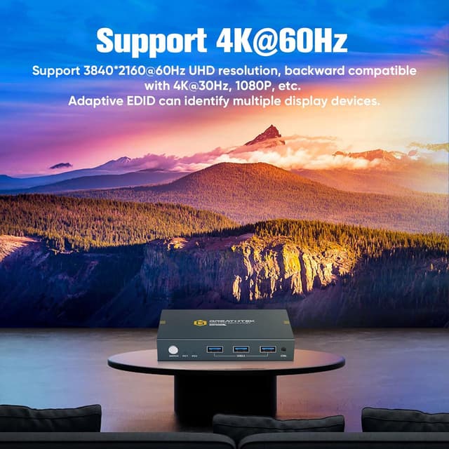 Detalle 2 de GREATHTEK 4K60Hz KVM Switch 2 PC