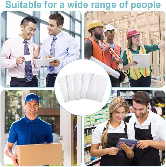 Thumbnail 6 de Vicloon ID Badge Holder 5Pcs Blanco