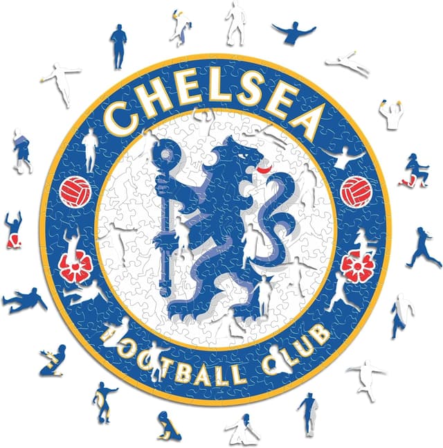 Detalle de Puzzle en bois Iconic Puzzles Chelsea (Logo), 500 pièces – Taille L