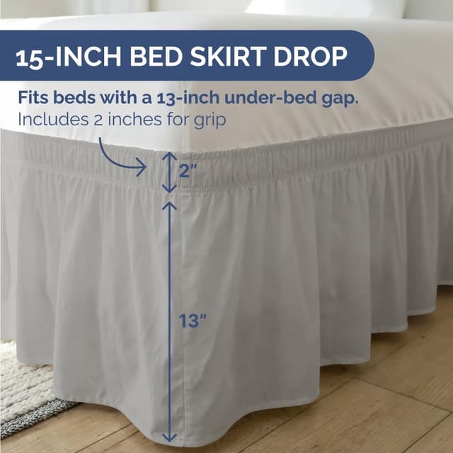 Detalle 2 de CGK Unlimited King dust ruffle bed skirt