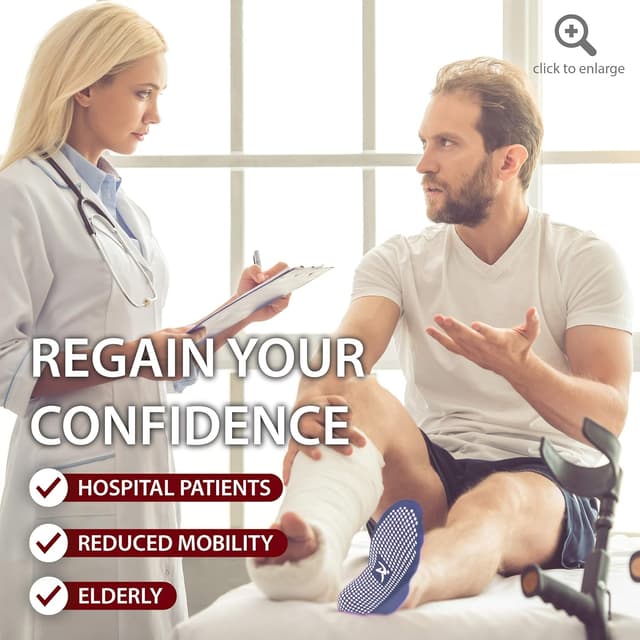 Detalle de Rymora Non Slip Anti Skid Grip Socks (2 Pairs) for Pilates, Yoga, Barre & More