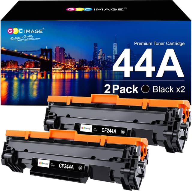 Detalle de GPC Image CF244A 44A Black compatible toner cartridges (2-pack) for HP LaserJet Pro