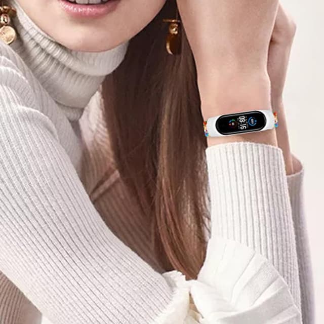 Detalle 2 de FYISWHO nylon watch strap for Xiaomi Smart Band 8 Active / Redmi Smart Band 2 (sport replacement band)