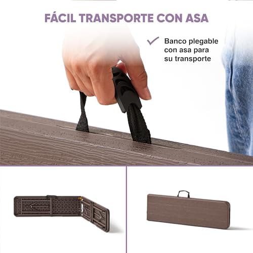 Thumbnail 6 de KG KITGARDEN Banco plegable portátil 180×28×43 cm