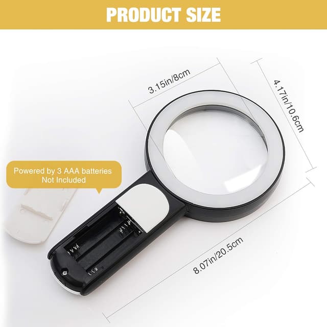Detalle 2 de JMH Magnifying Glass with Light for Seniors