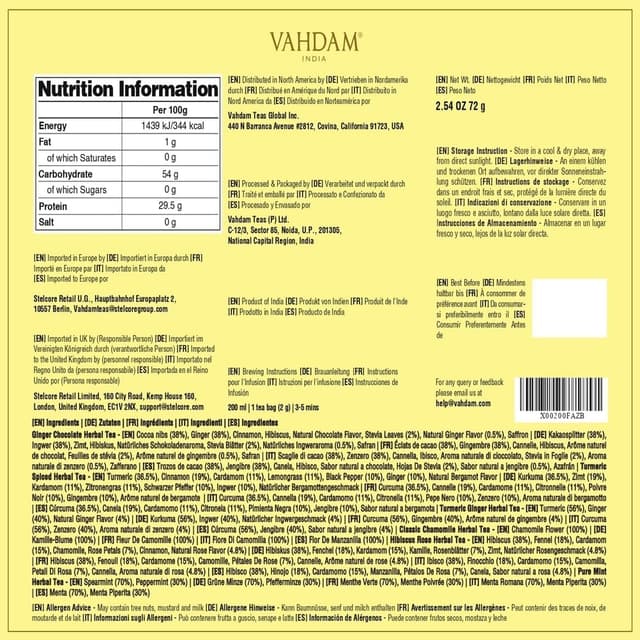 Thumbnail 8 de VAHDAM Surtido de Infusiones Navideñas ☕ 36 Sobres, Caja Regalo