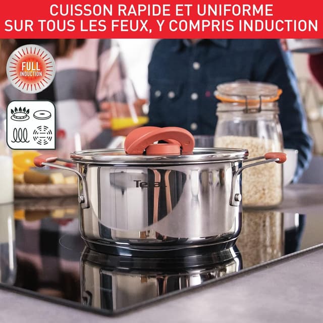 Thumbnail 2 de Batterie de cuisine Tefal 13 pièces, acier inoxydable ⚙
