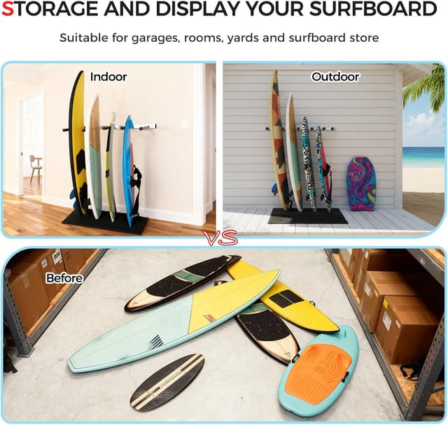 Detalle 2 de LINGVUM Vertical Wall Rack for Surfboards ⚓