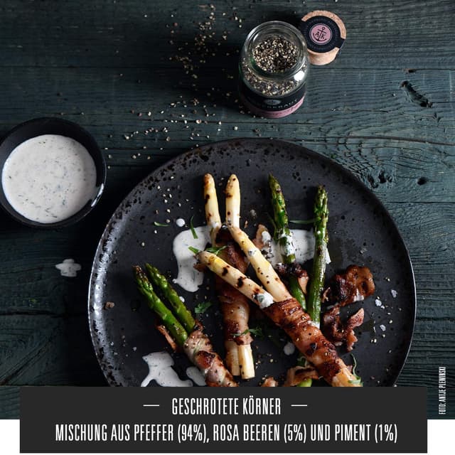 Detalle de Ankerkraut Pfeffer Symphonie – Pfeffermischung zum Kochen & Grillen mit bunten Pfeffersorten, 150 g