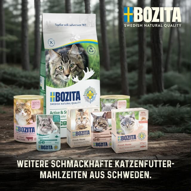 Detalle de Bozita Tetra Nassfutter mit Pute in Gelee (6×370 g) – getreidefrei & zuckerfrei