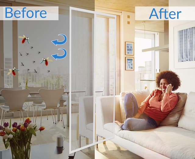 Detalle 2 de DIKER Fliegengitter Magnet Tür 110x210 cm