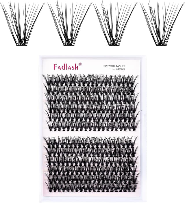 Thumbnail 6 de Extensión de Pestañas Cluster 30D+40D 0.07 D Curl 11mm 🌟