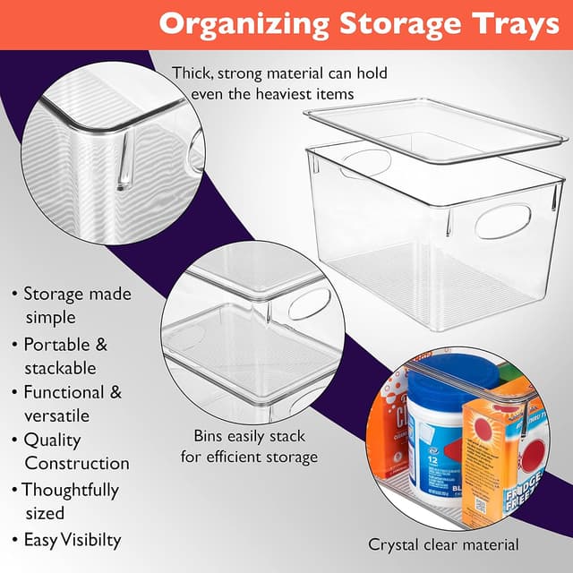 Detalle 2 de ClearSpace Plastic Storage Bins, 4-Pack ⚙