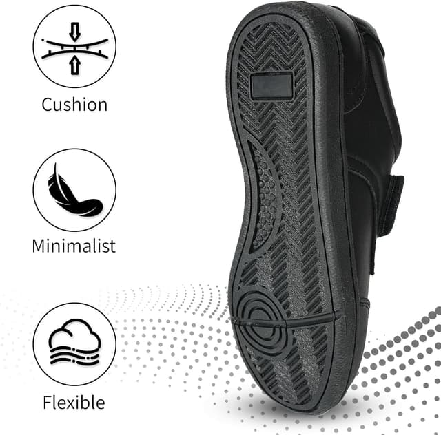 Detalle de Mioceko Kids School Shoes Comfortable Trainers with Hook and Loop Fastenings