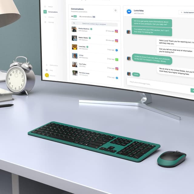 Thumbnail 6 de seenda SK38-3 Tastatur- & Maus-Set kabellos (QWERTZ, wiederaufladbar)