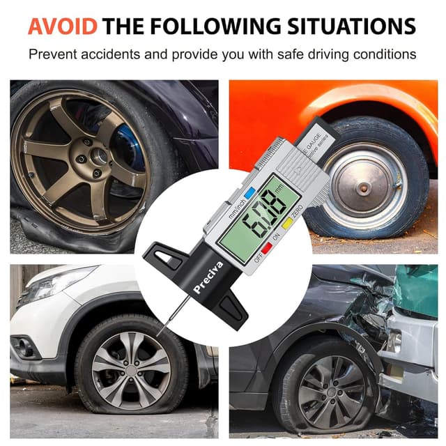 Thumbnail 6 de Preciva Tyre Tread Depth Gauge 0-25.4mm