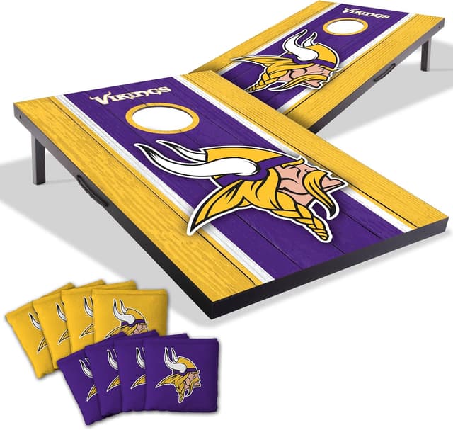 Detalle de YouTheFan NFL Portable Cornhole Game (2' x 3') with Logo Bags