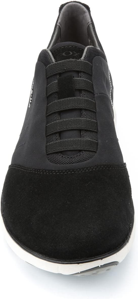 Detalle de Geox Herren U Nebula B Sneakers – Smooth-Leder mit Gummisohle