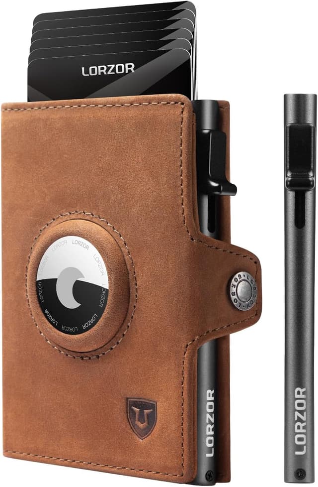 Detalle de LORZOR Portafoglio Airtag Slim 10 carte
