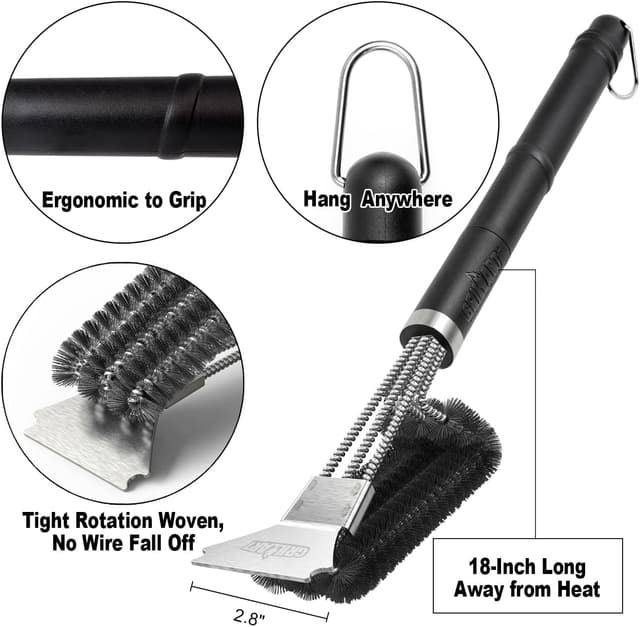 Thumbnail 4 de GRILLART 18-Inch Grill Brush and Scraper