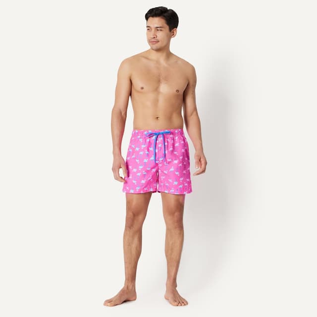 Detalle de Amazon Essentials short de bain pour homme avec doublure en maille, poches et cordon de serrage