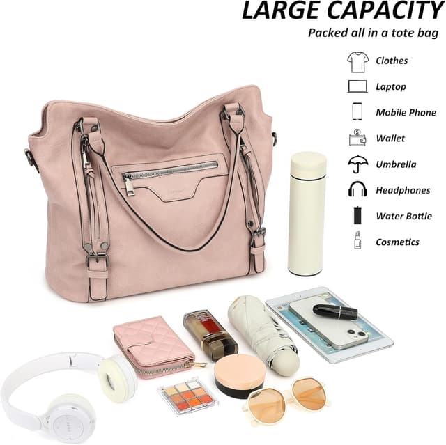 Thumbnail 6 de TANTOMI Hobo Bag for Women (Large Capacity) with Detachable Purse Set – 2PCS tote, crossbody & shoulder bag