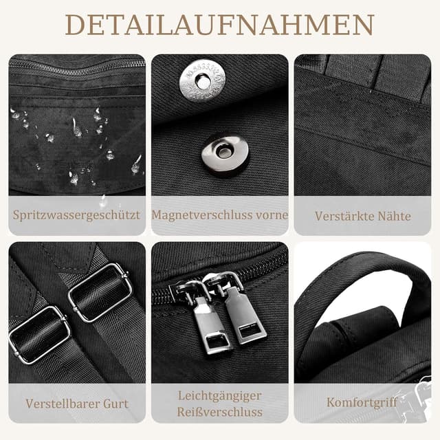 Detalle 2 de Rucksack Damen 3 in 1 Set 31,5 cm LEASOUL