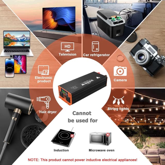 Detalle 2 de 3000W Power Inverter 12V to 110V Converter ๐