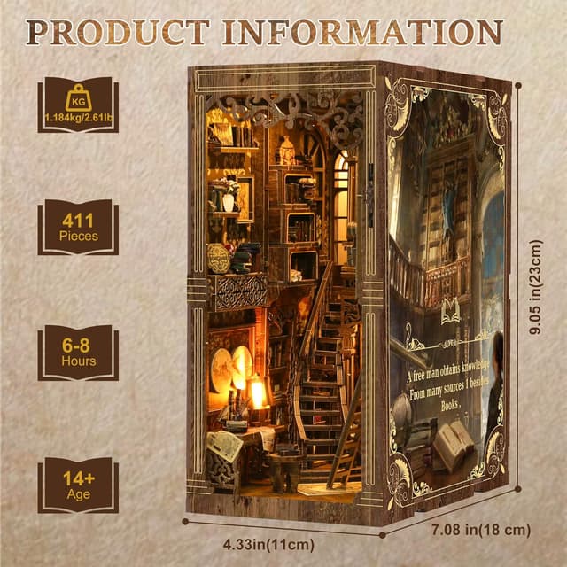 Thumbnail 2 de CRIOLPO Book Nook Kit Buchstütze