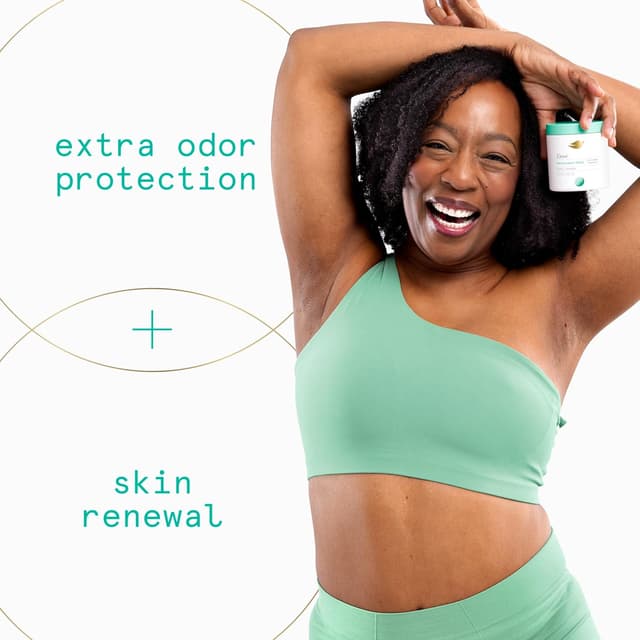 Detalle de Dove Deodorant Cleansing Pads for Women (Fresh Water Lily) — 60 Cooling, Odor-Neutralizing Wipes with Glycolic Acid