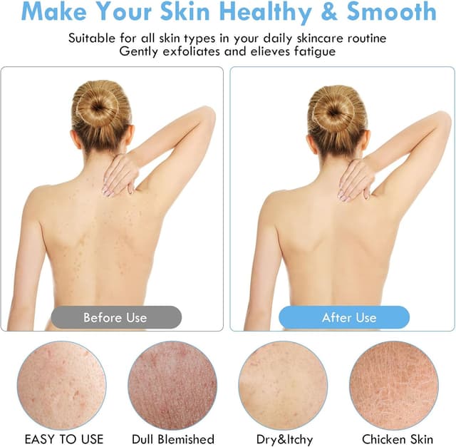 Detalle de URAQT Guanto Esfoliante da 6 Pezzi: guanti doccia riutilizzabili a doppia faccia