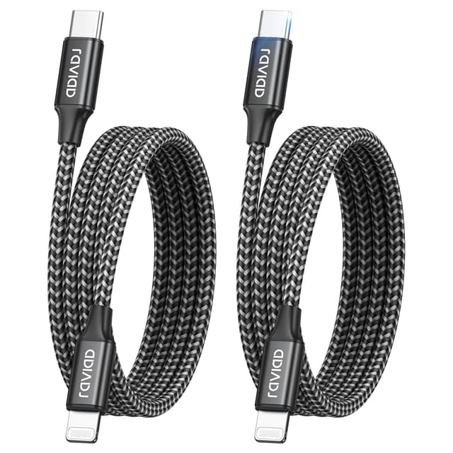 Detalle de RAVIAD USB-C auf Lightning 3 m Kabel 2er-Pack