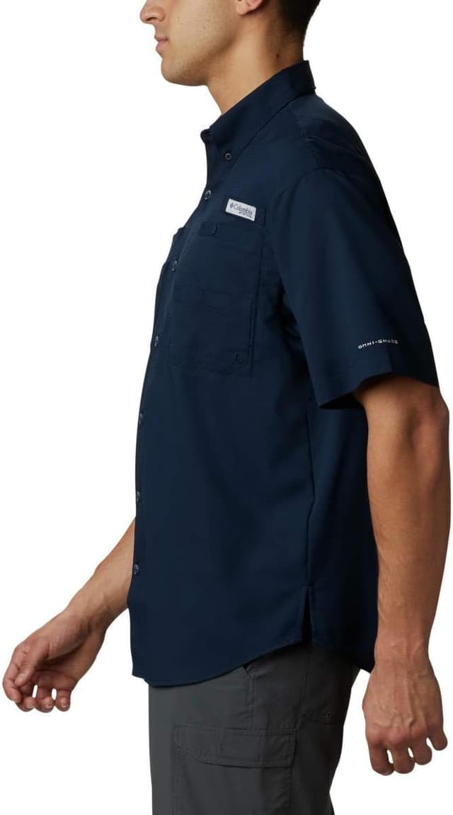 Detalle de Columbia NCAA Mens Big & Tall Collegiate Tamiami Short Sleeve Shirt