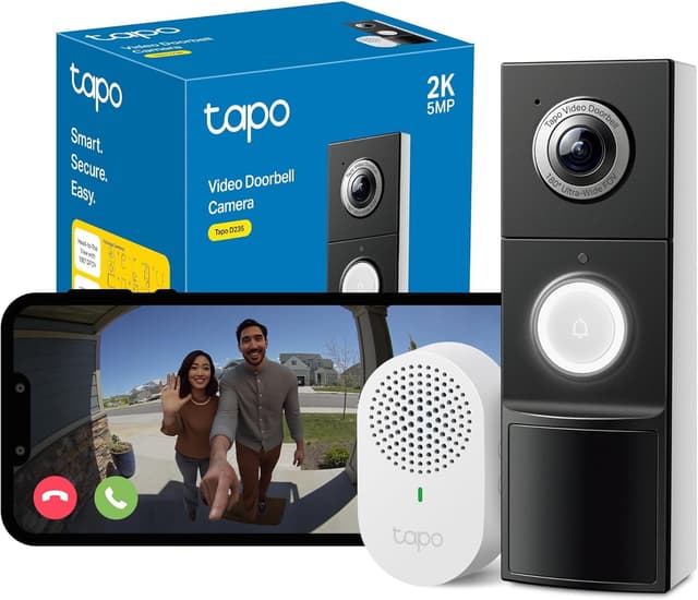 Imagen de TP-Link Tapo D235 2K 5MP Wireless Doorbell with 180° DFOV en OfertitasTOP