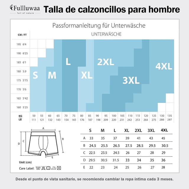Detalle de Fullluwaa Boxershorts 8er Pack Herren